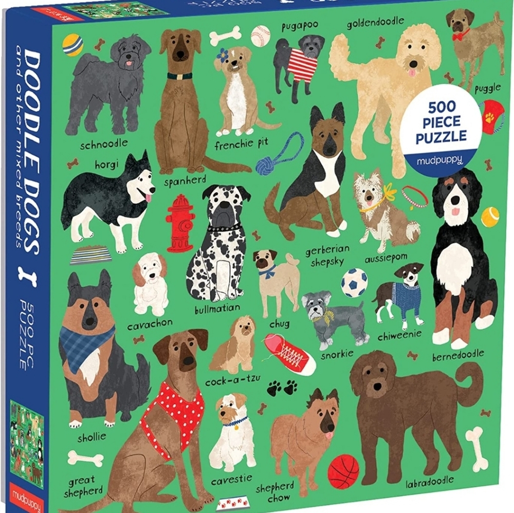 500 piece mixed breed dog puzzle